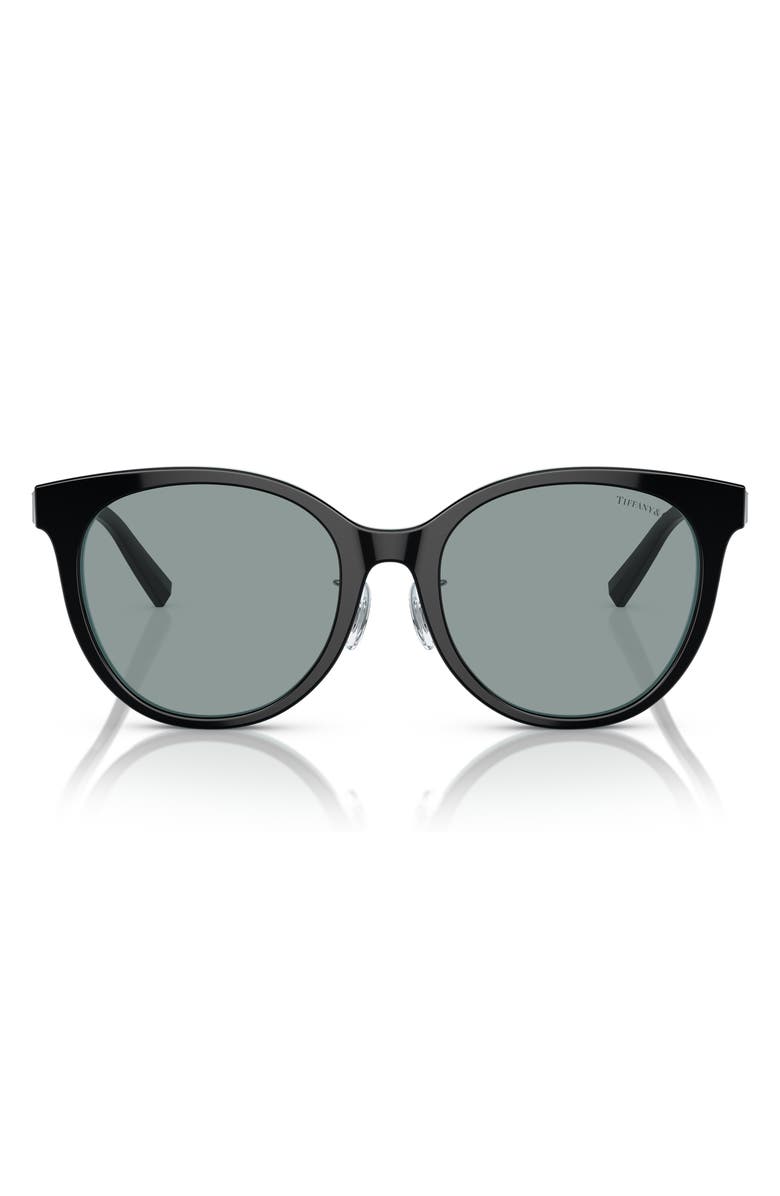 Tiffany & Co. 54mm Phantos Sunglasses, Main, color, Black Tiffany Blue / Dark Grey
