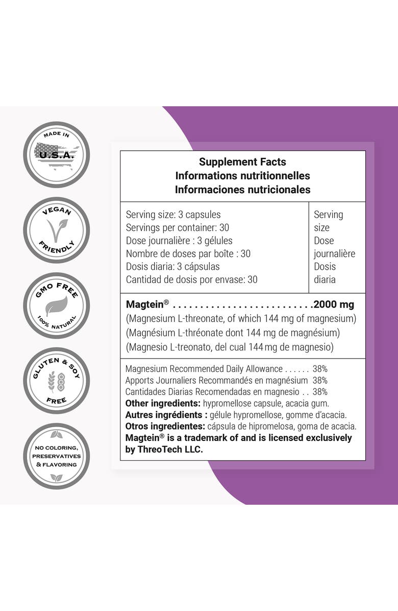 SuperSmart Magnesium L-Threonate 2000mg, Alternate, color, NO COLOR