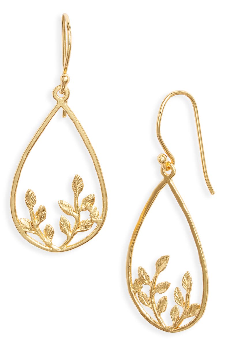Kiara by Ki-ele Eden Petite Teardrop Earrings, Main, color, Gold