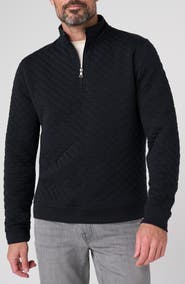 Liverpool Los Angeles Diamond Quilted Quarter Zip Pullover