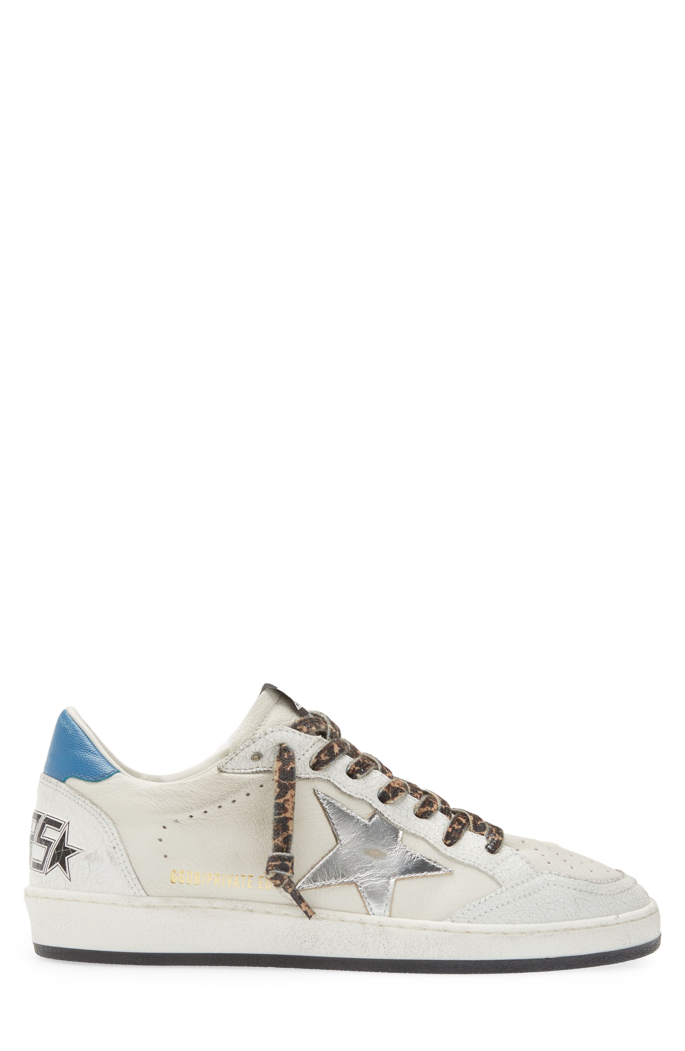 Ball Star Low Top Sneaker, Alternate, color, WHITE/ BLUE/ SILVER