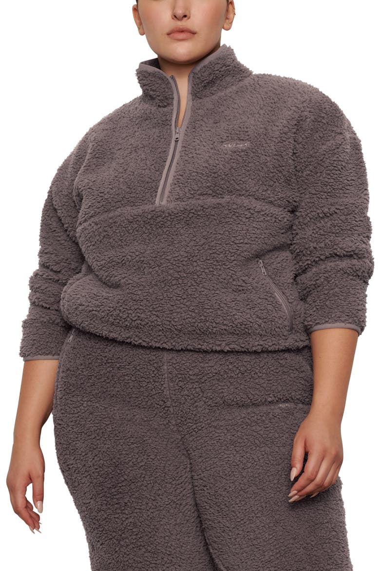 Teddy High Pile Fleece Pullover, Main, color, AMETHYST