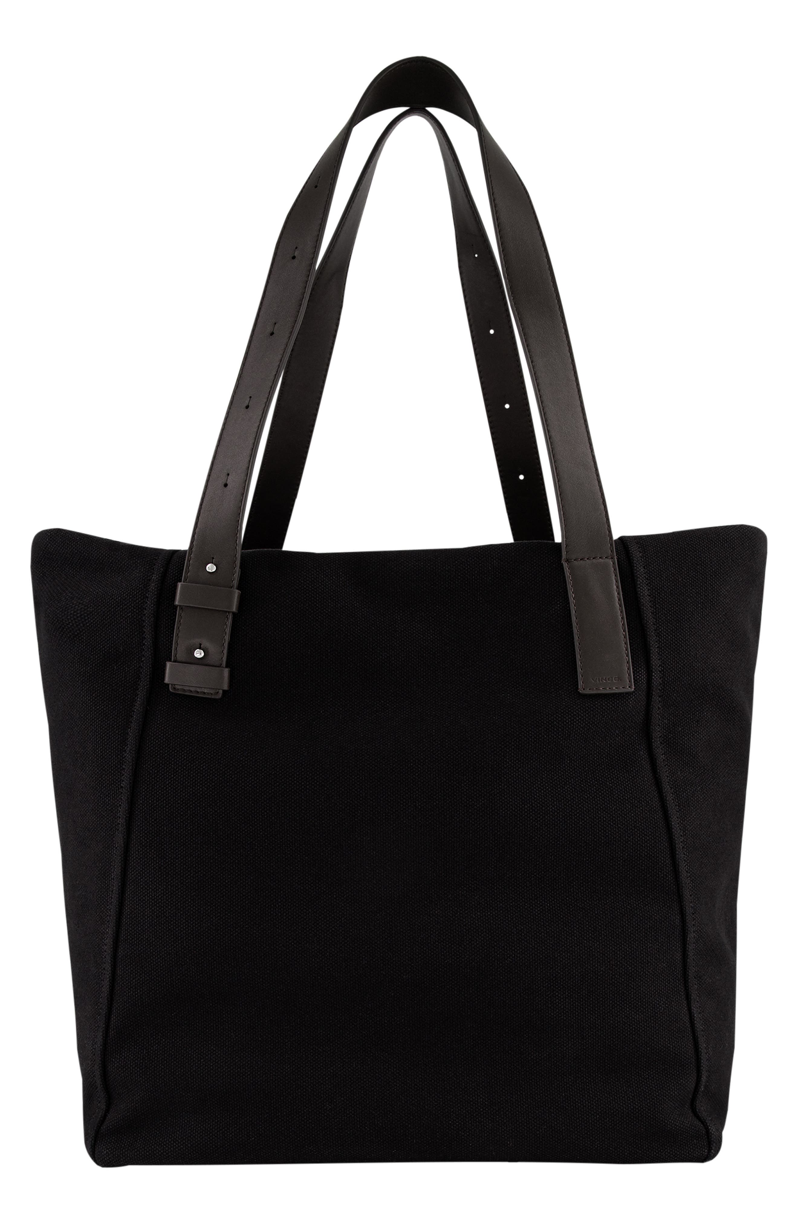 Vince Westmore XL Suede Tote, Main, color, Black