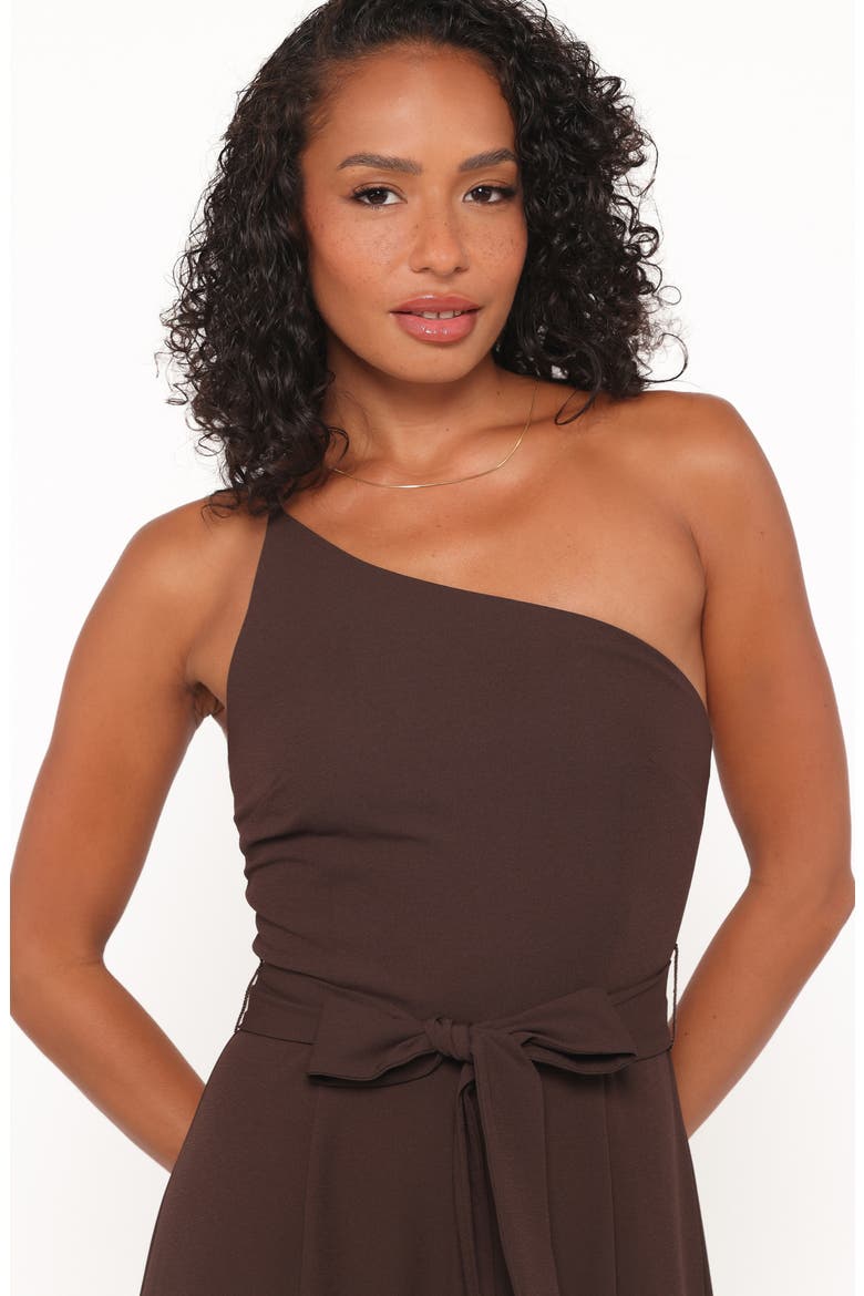 Leyton Asymmetric Jumpsuit, Alternate, color, CHOCOLATE BROWN