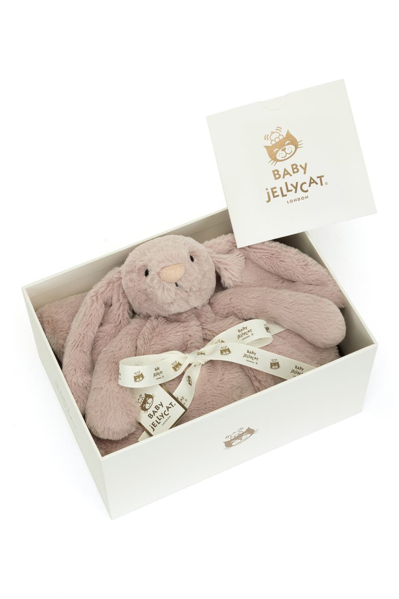 Bashful Luxe Bunny Rosa Blankie, Alternate, color, PINK