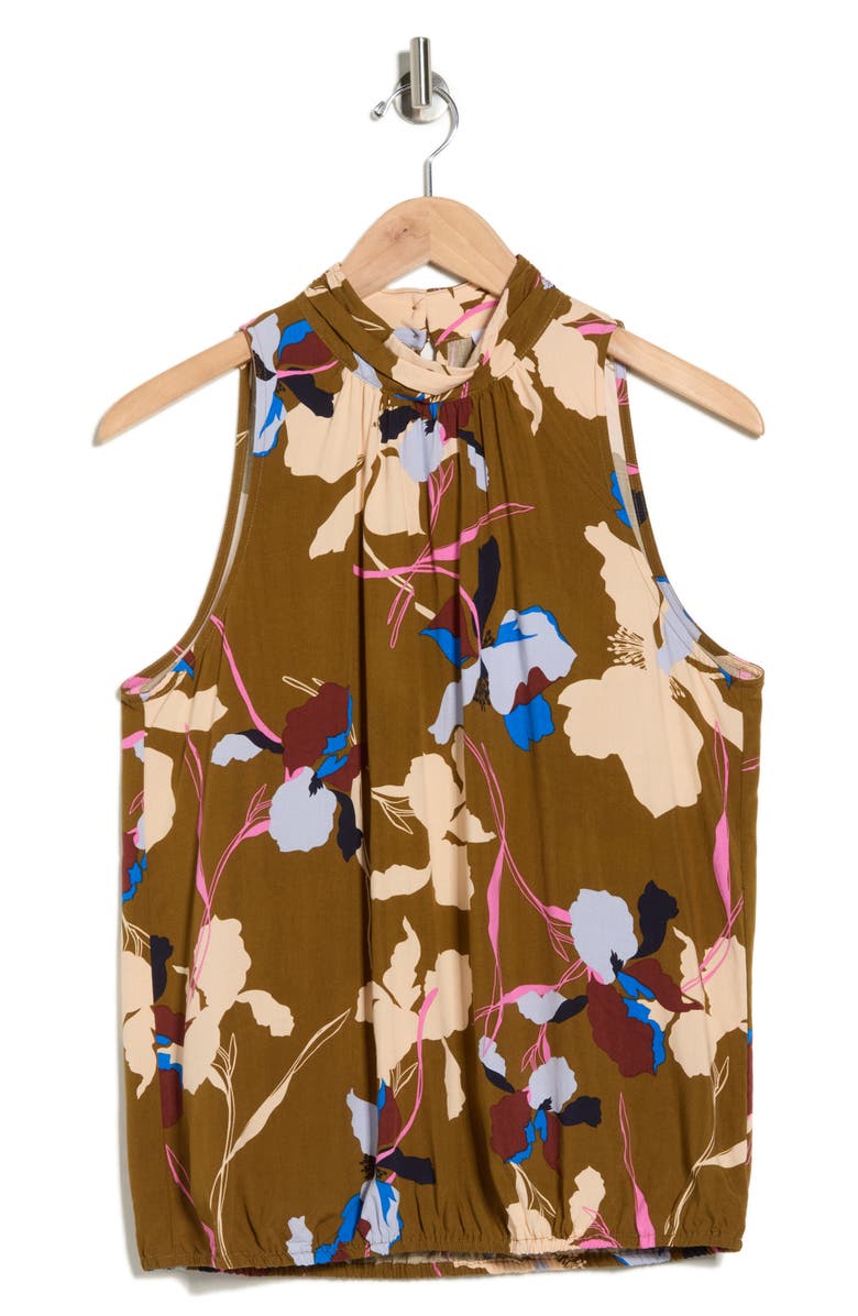 Daniel Rainn Mock Neck Sleeveless Top, Alternate, color, Breen