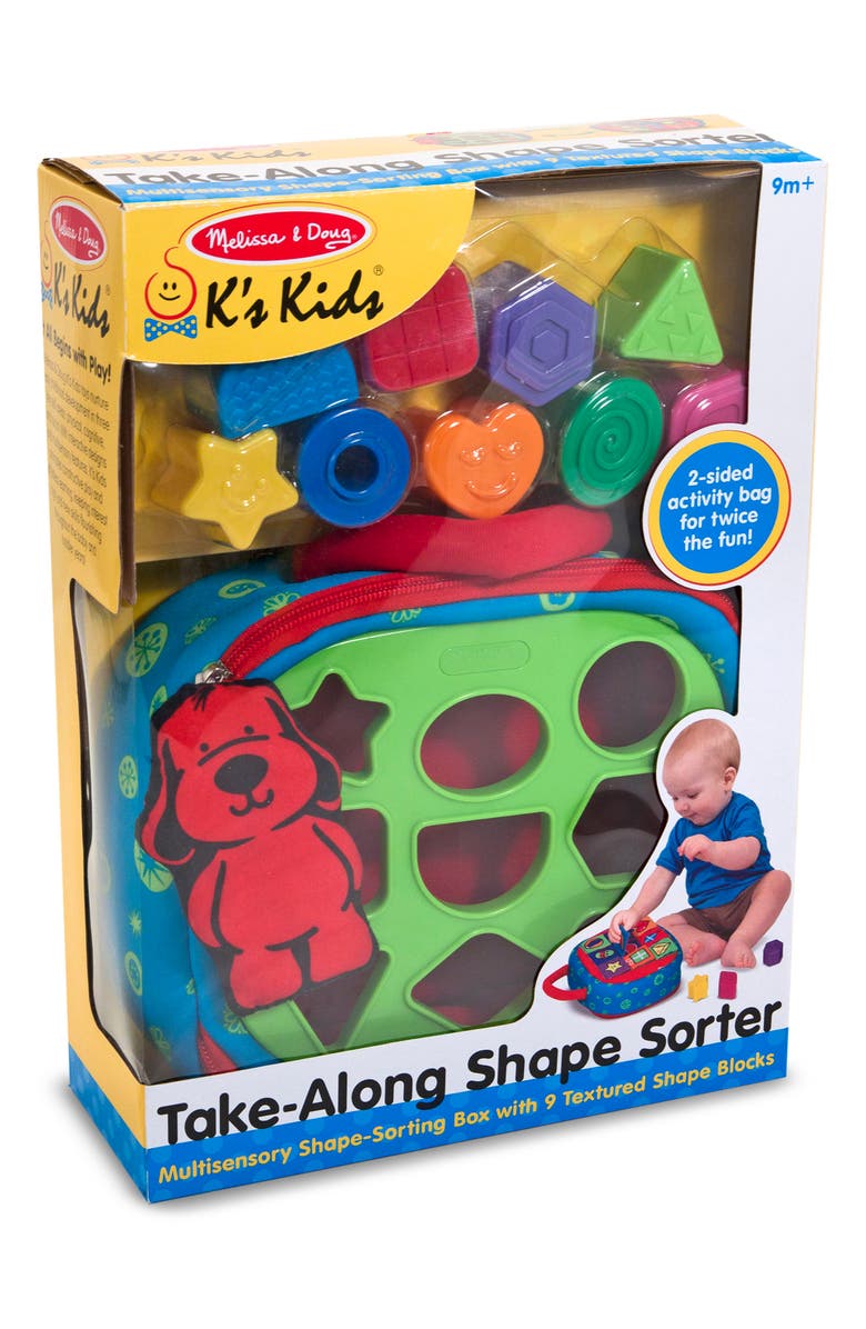 Melissa & Doug Take-Along Shape Sorter, Alternate, color, 