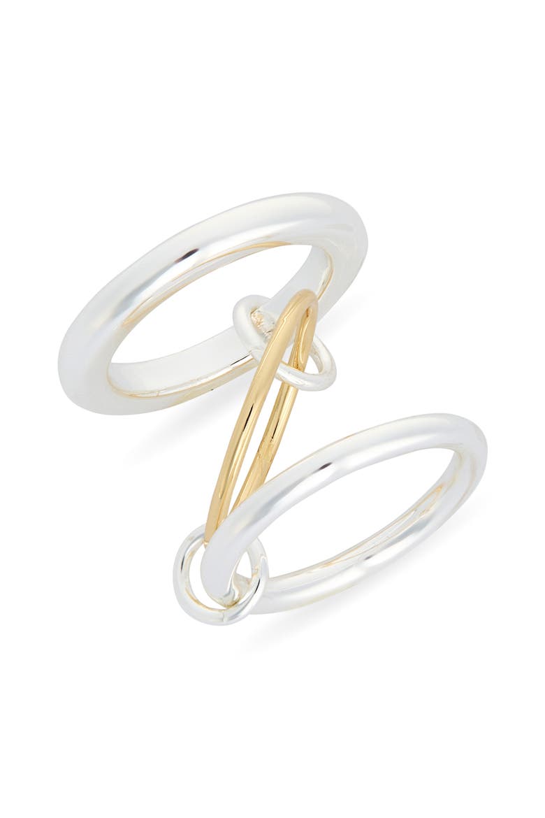 Demi Fine Interlocked Band Ring, Main, color, SILVER- GOLD