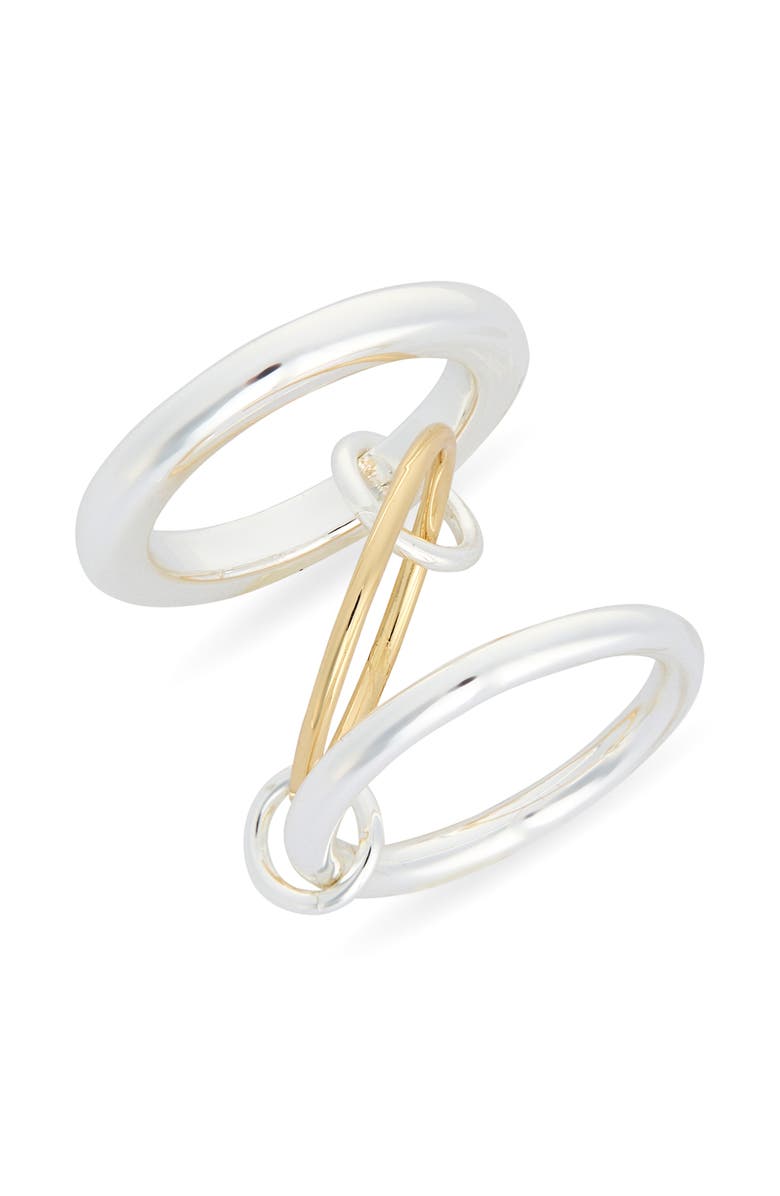 NORDSTROM RACK Demi Fine Interlocked Band Ring, Main, color, Silver- Gold