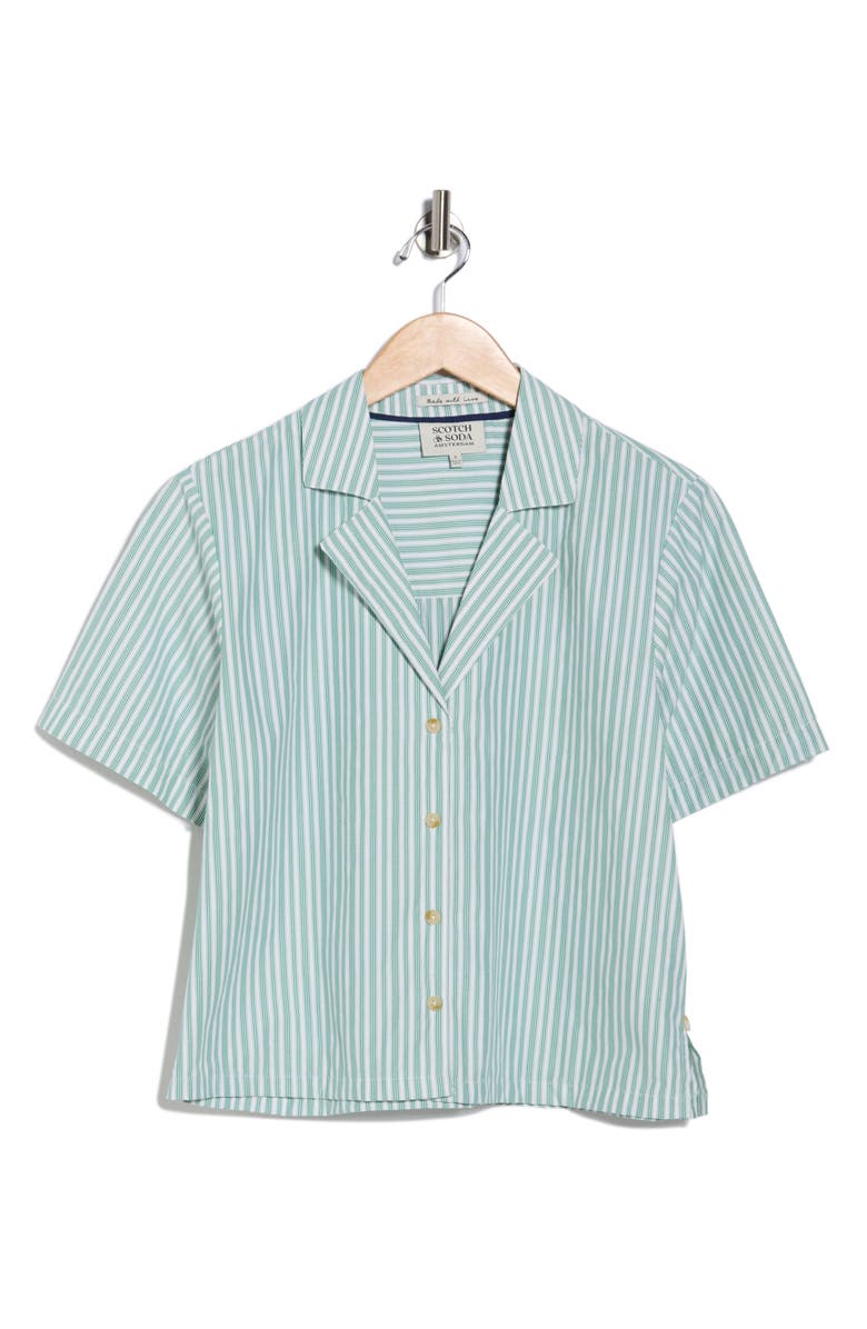 Scotch & Soda Striped Camp Shirt, Alternate, color, Y/ D Stripe