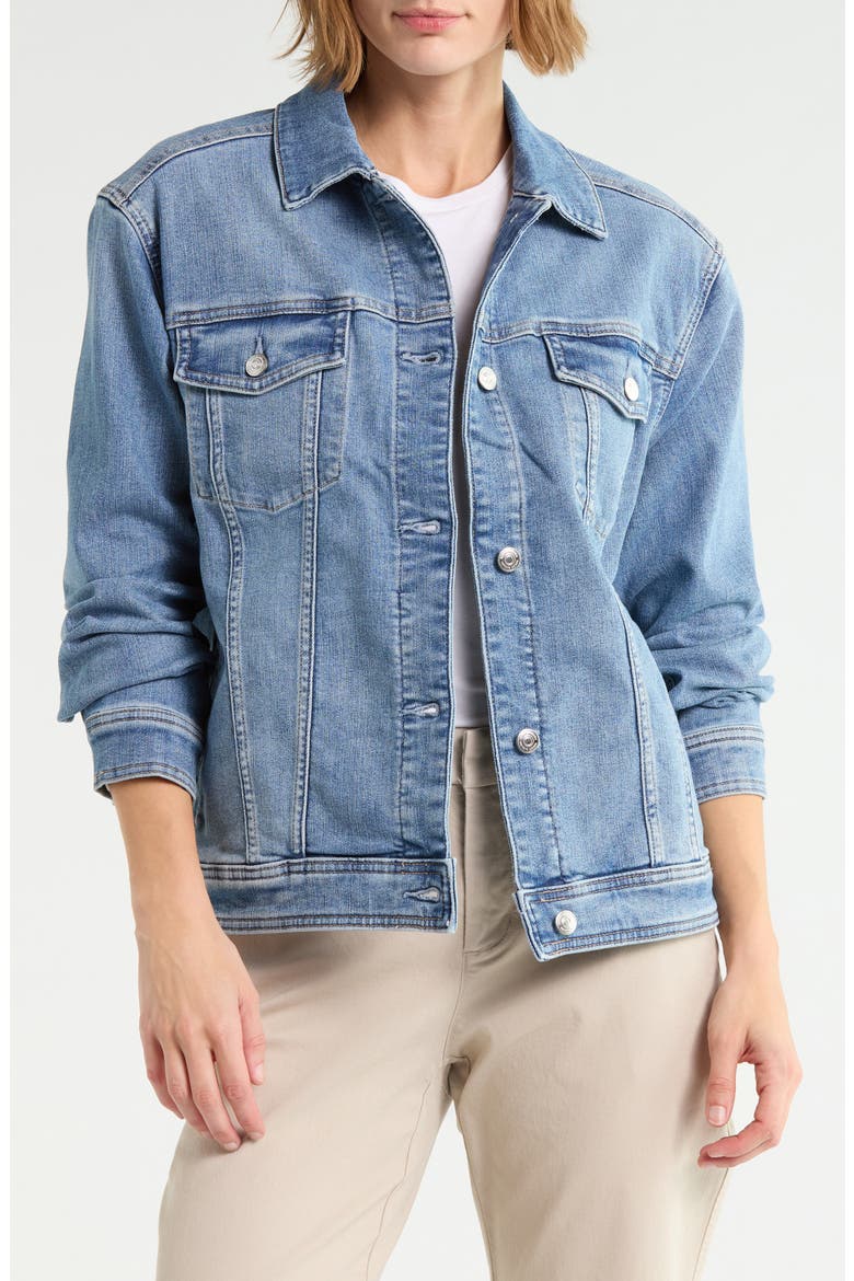 Relaxed Indigo Jean Jacket, Main, color, AMALFI