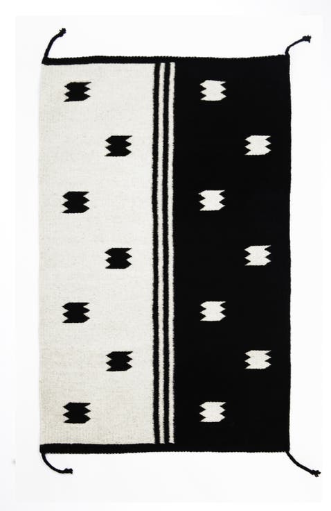 Zapotec Colorblocked Geometric Handwoven Flatweave Wool Rug