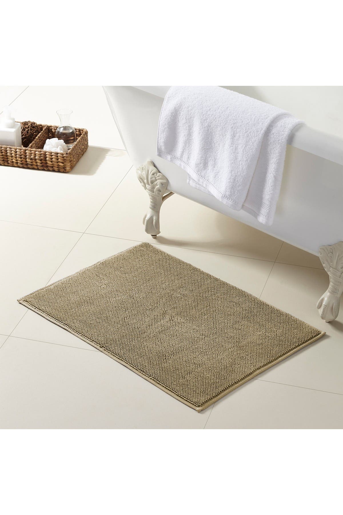 Modern Threads Turkish Cotton Reversible Bath Rug - Oatmeal
