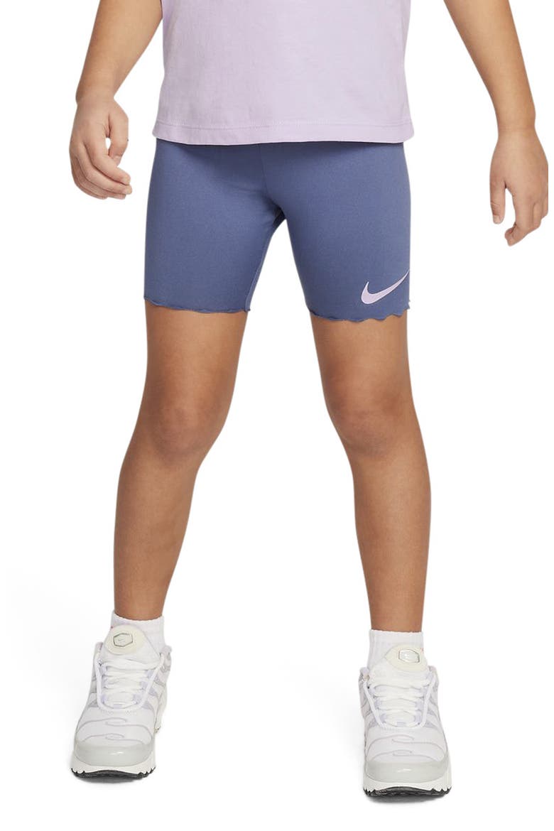 Kids' Swoosh Graphic T-Shirt & Bike Shorts Set, Alternate, color, DIFFUSED BLUE