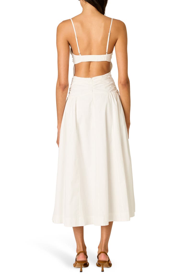 Sawtelle Sleeveless Cotton Midi Dress, Alternate, color, WHITE