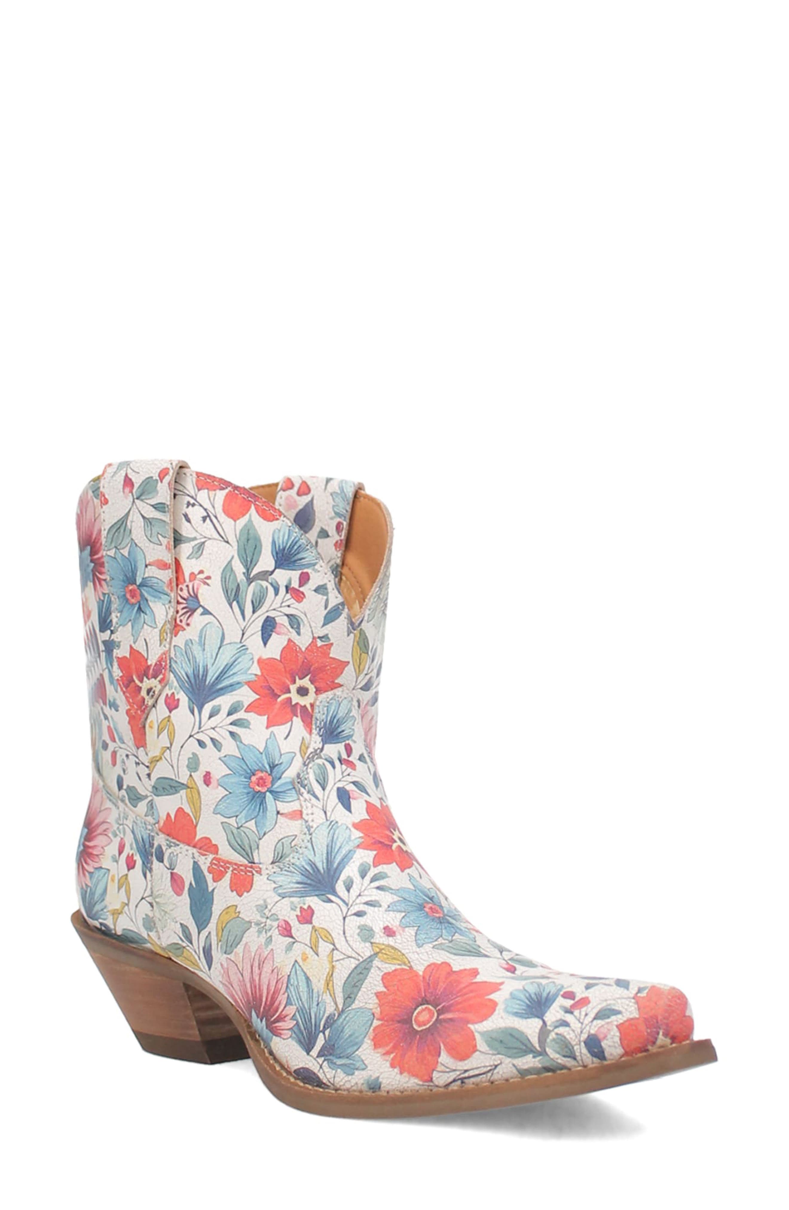 Dingo Pixie Rose Western Boot, Main, color, 