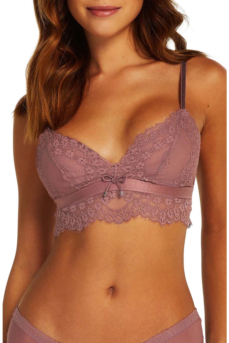 Riki Triangle Cotton Longline Bralette, Main, color, WISTFUL MAUVE