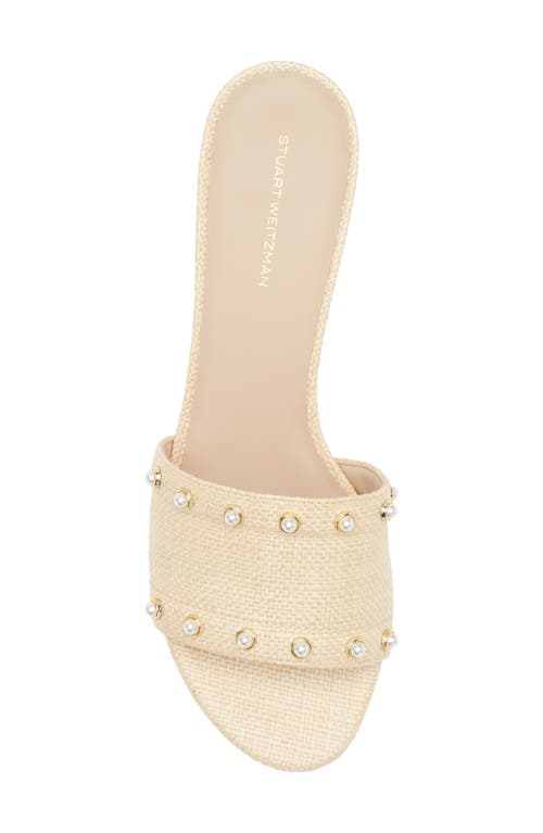 STUART WEITZMAN STUART WEITZMAN FAUX PEARL SLIDE SANDAL