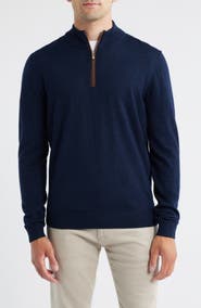 johnnie-O Raynor Merino Wool Quarter Zip Sweater