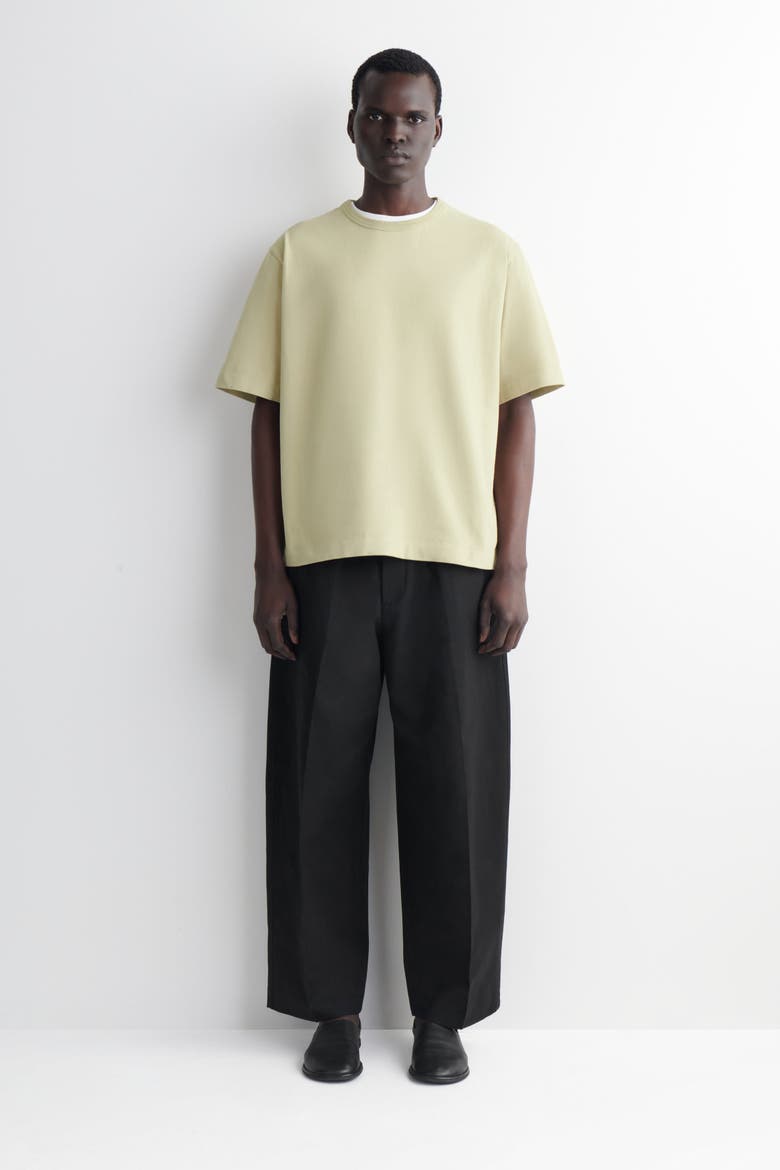 Relaxed Garment-washed Cotton T-shirt, Alternate, color, WASHED GREEN