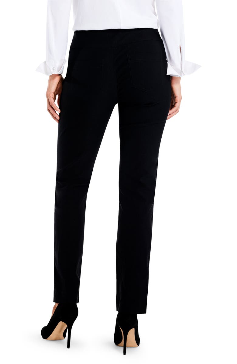 NIC+ZOE Wonderstretch Pocket Straight Leg Pants, Alternate, color, Black Onyx