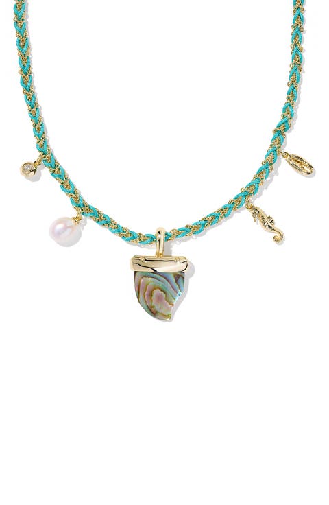 Oleana Abalone & Freshwater Pearl Charm Necklace