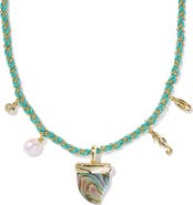 Kendra Scott Oleana Abalone & Freshwater Pearl Charm Necklace