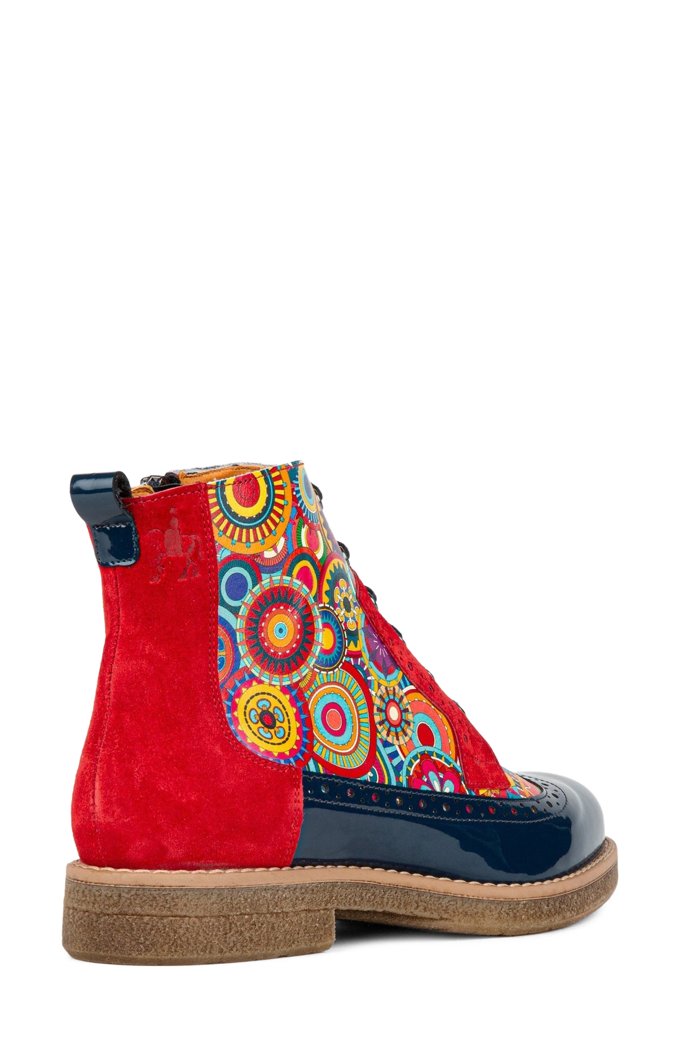 Hatter Boot, Alternate, color, BLUE/ RED