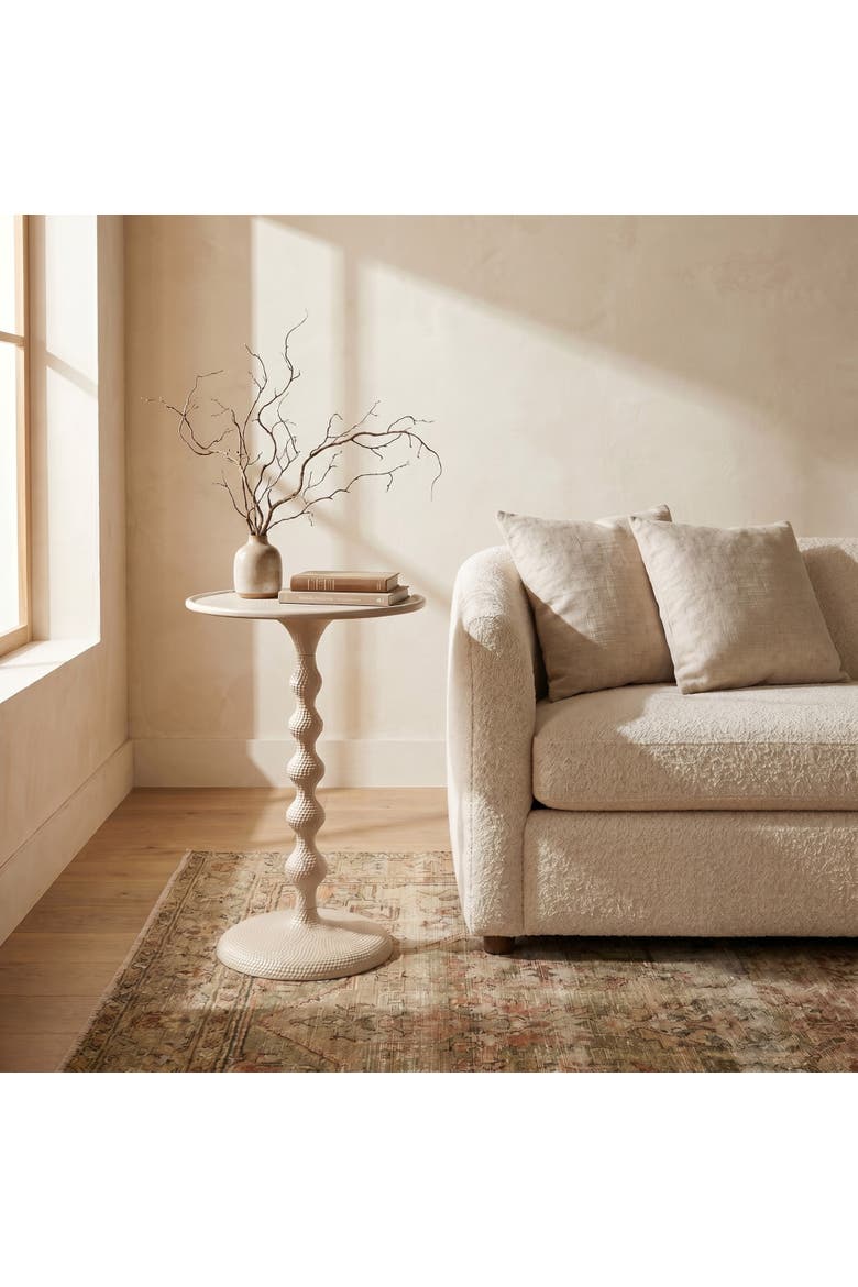Hammered Table, Alternate, color, White