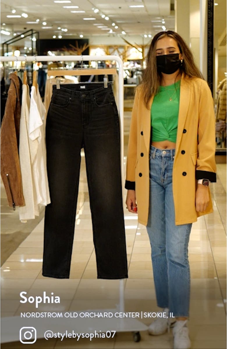 Flaunt Accent High Waist Straight Leg Jeans, sales video thumbnail