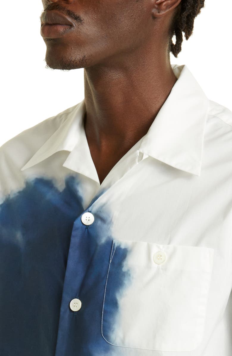McQueen Men's Sky Print Short Sleeve Button-Up Camp Shirt, Alternate, color,