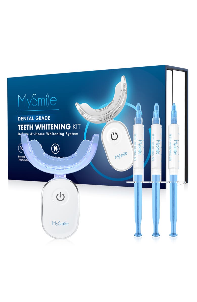 MySmile Teeth Whitening Kit with 28 LED Light, 22% CP Teeth Whitening Gel, Main, color, Deep Blue