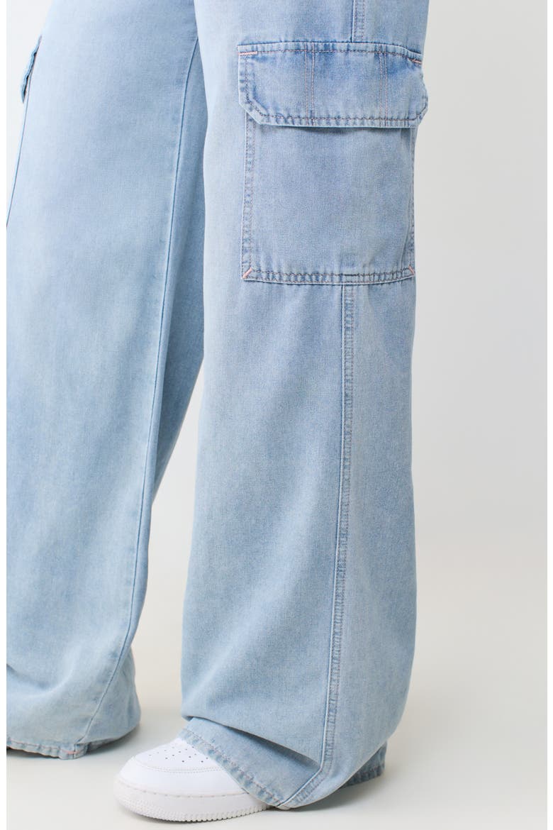 Bobbi Baggy Cargo Wide Leg Jeans, Alternate, color, LIGHT JOURNEY WASH