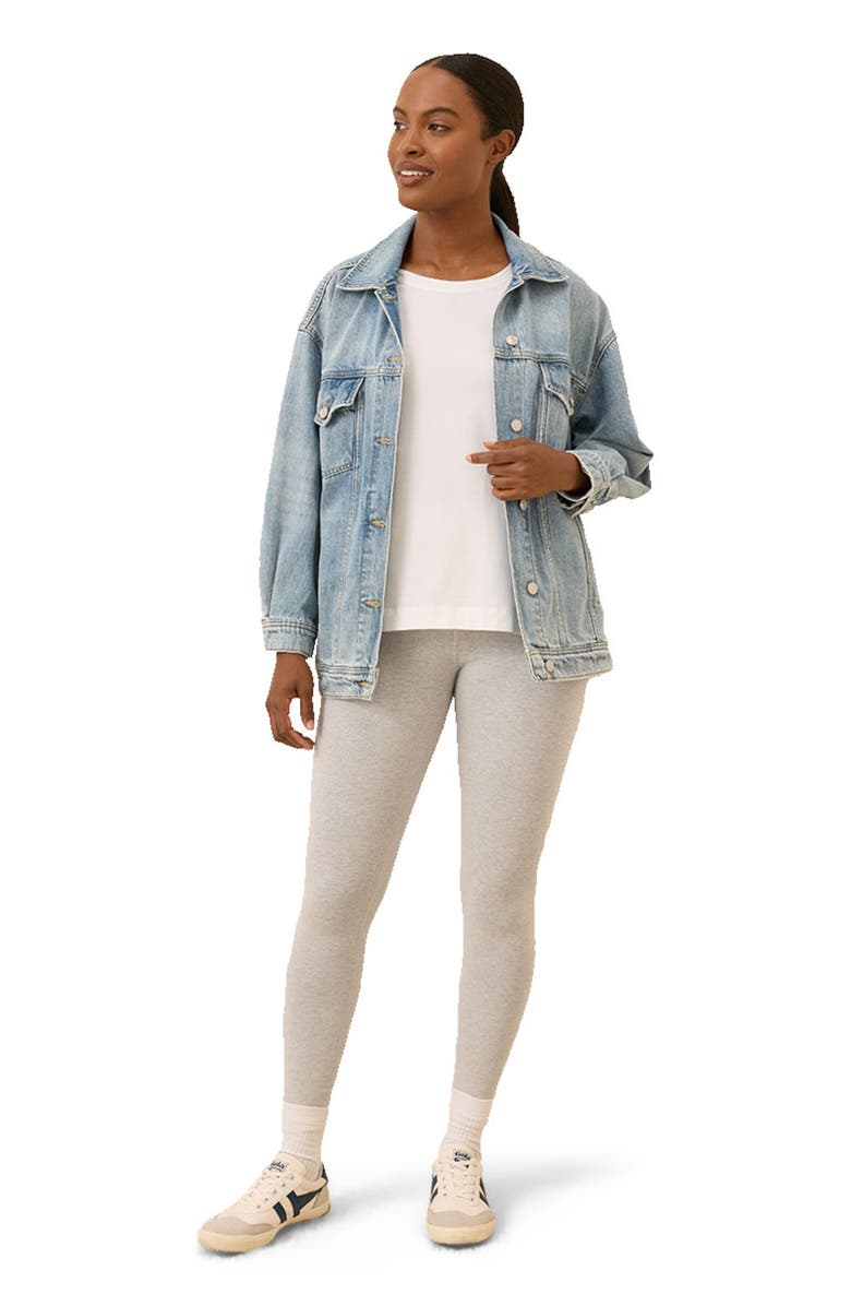 Pact Luxe Stretch Jersey Swing Long Sleeve Tee, Main, color, White