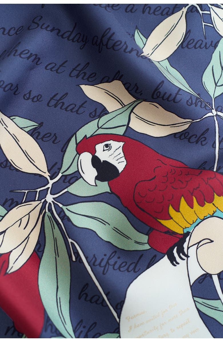 Lost Pattern El Amor Silk Bandana, Alternate, color, Red