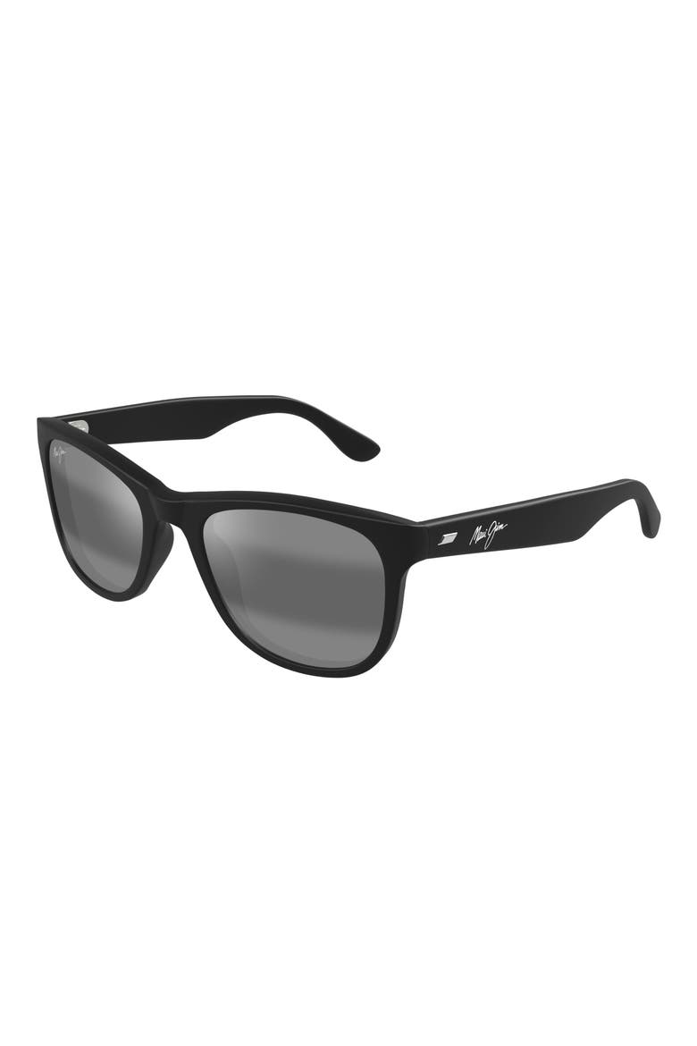 Kikonia XL 53mm Wraparound Rectangular Sunglasses, Alternate, color, MATTE BLACK/ NEUTRAL GREY
