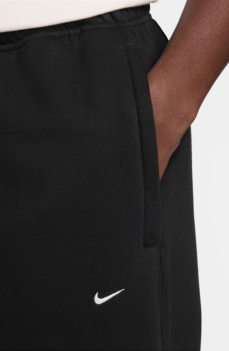 Nike Solo Swoosh Fleece Sweatpants, Alternate, color, Black/Black/White