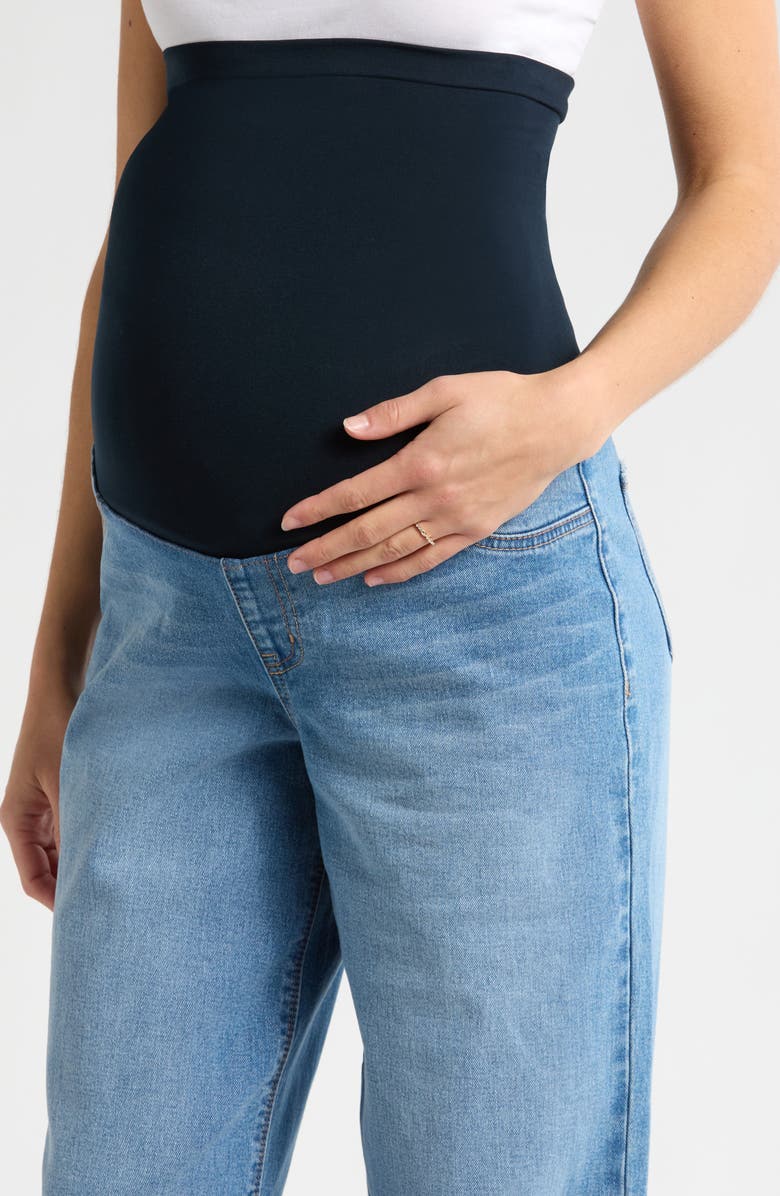 1822 Denim Over the Bump Wide Leg Maternity Jeans, Alternate, color, Paige