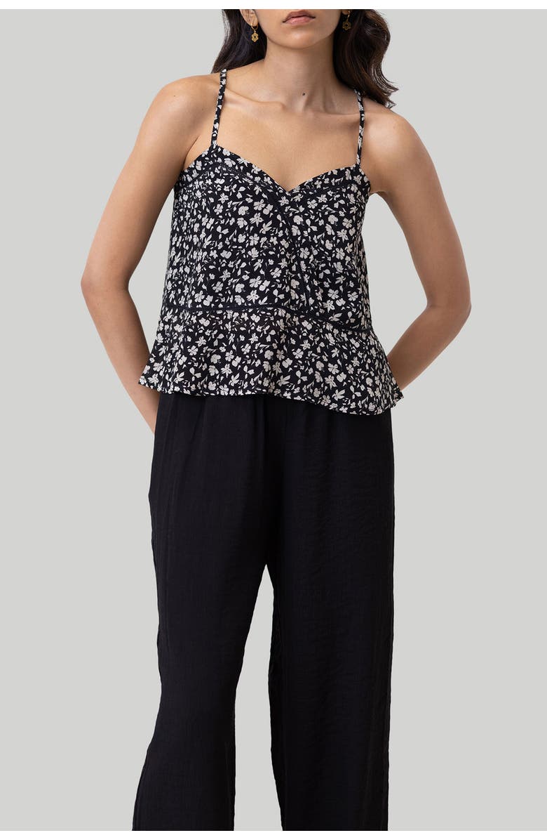 Reistor V-neck Camisole with Lace, Alternate, color, 