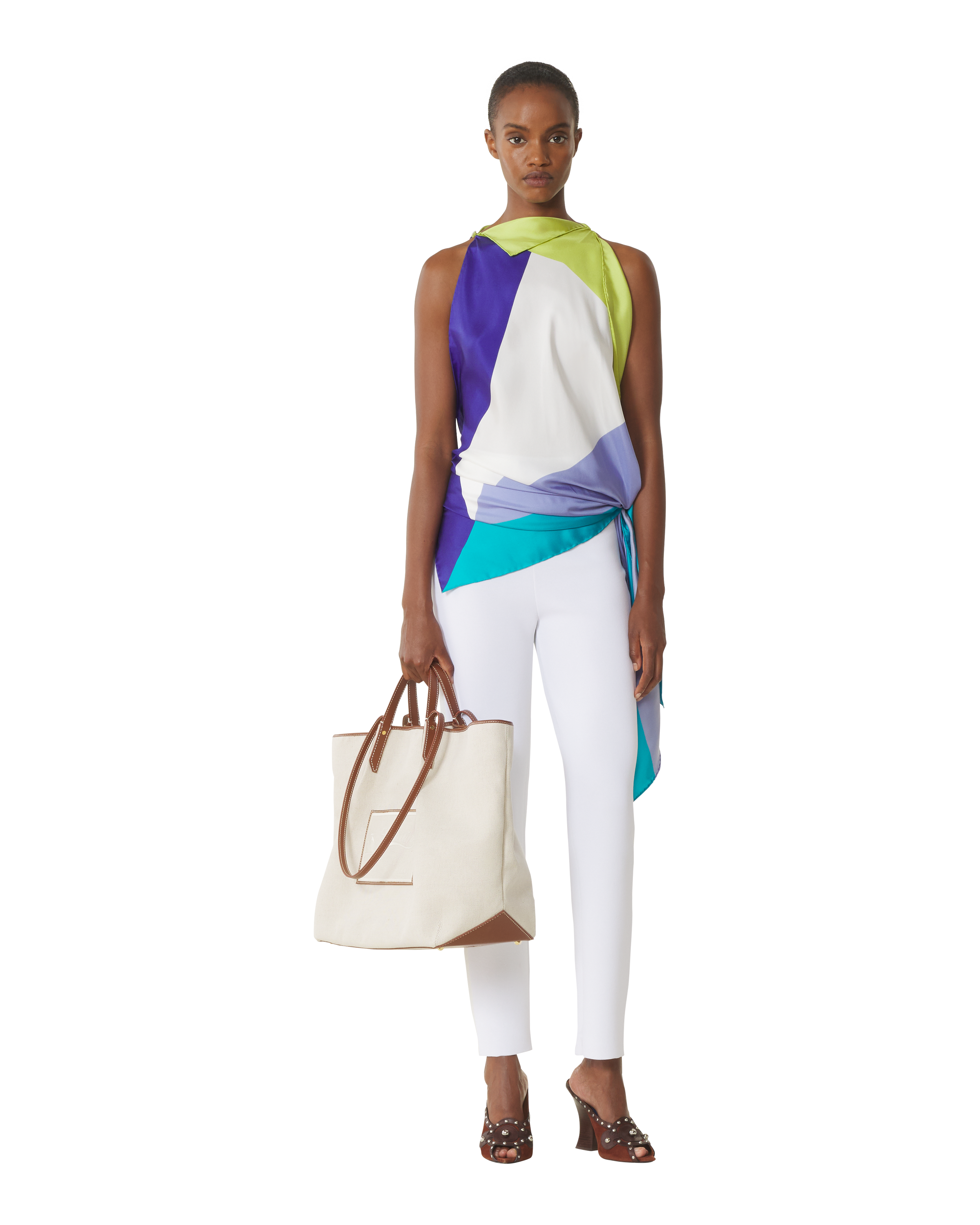 Lanvin Catch By Lanvin Canvas Tote Bag, Alternate, color, White