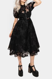 Disturbia Spectre Layered Midi Shirt Dress