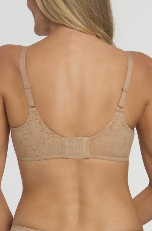 Dominique Intimates Jacqueline Seamless Jacquard Minimizer Bra In Brown