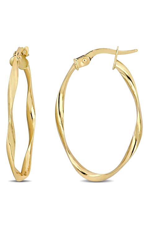 19mm Twisted Hoop Earrings
