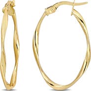 DELMAR 19mm Twisted Hoop Earrings