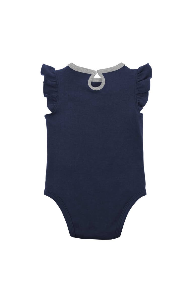 Outerstuff Newborn & Infant Navy/Heather Gray New York Yankees Three-Piece Love of Baseball Bib Bodysuit & Booties Set, Alternate, color, Navy