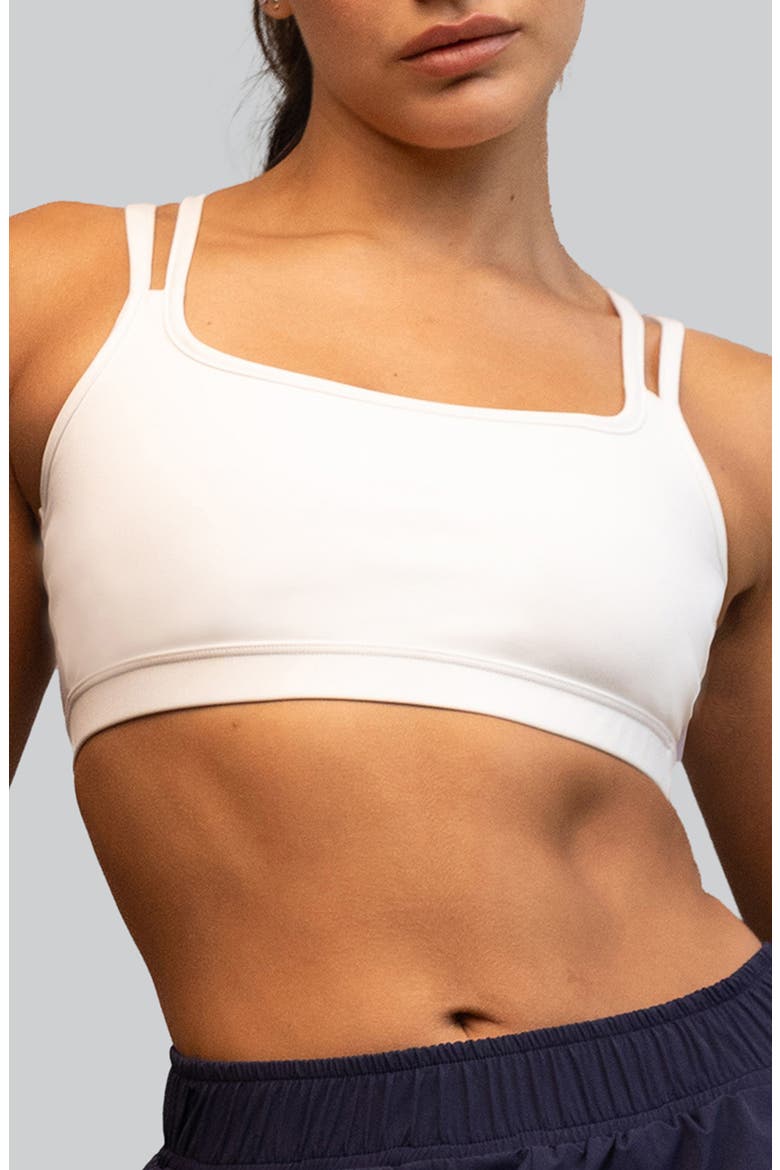 Duo Racerback Sports Bra, Main, color, WHITE