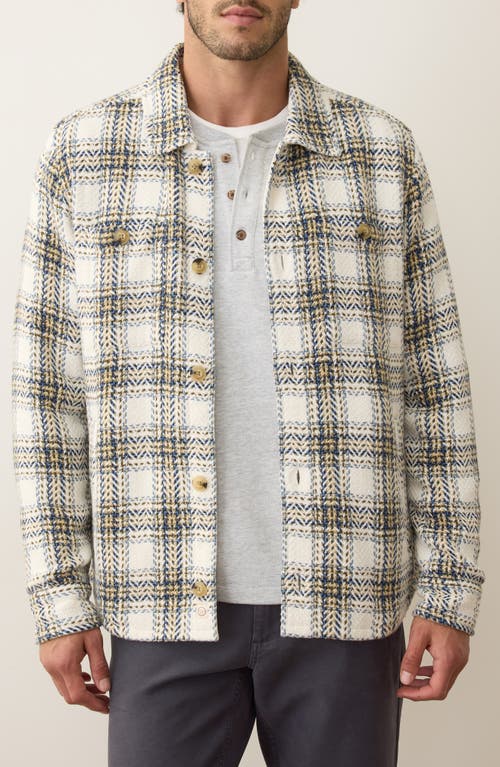 Marine Layer Max Plaid Cotton Twill Overshirt In Multi