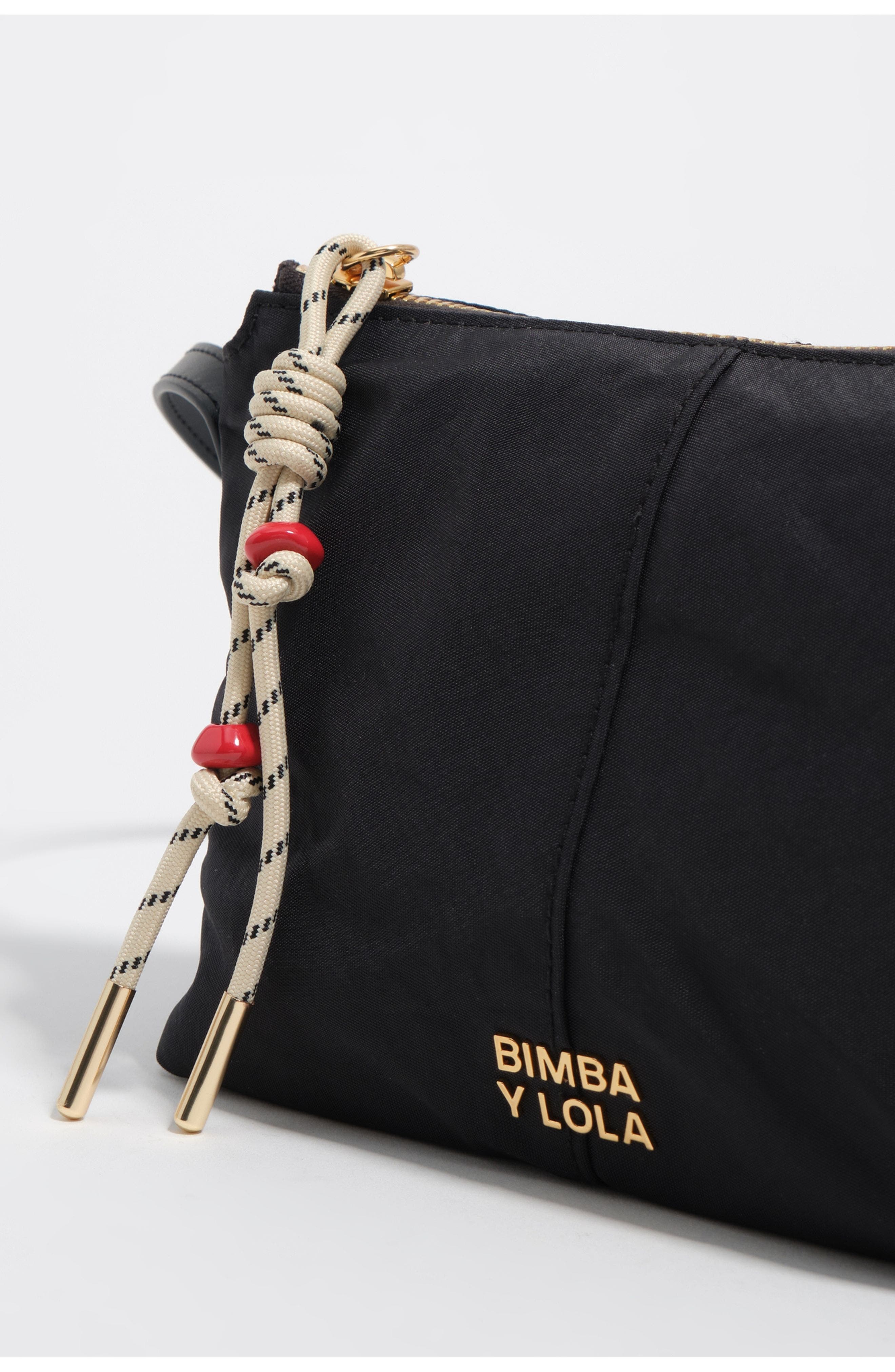 Bimba y Lola Nylon Mini Crossbody Bag, Alternate, color, Graphite