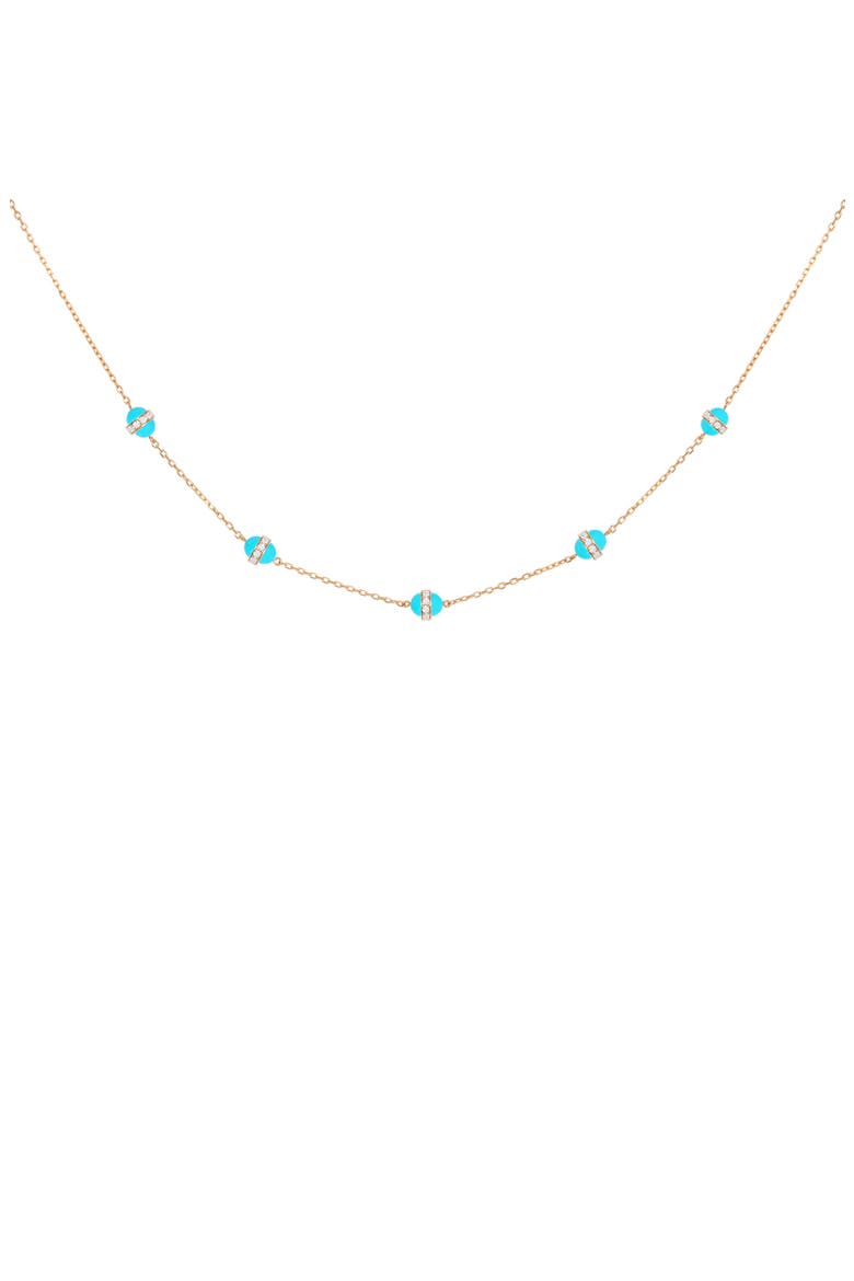 The 5 Atoms Station Necklace, Main, color, COBALT