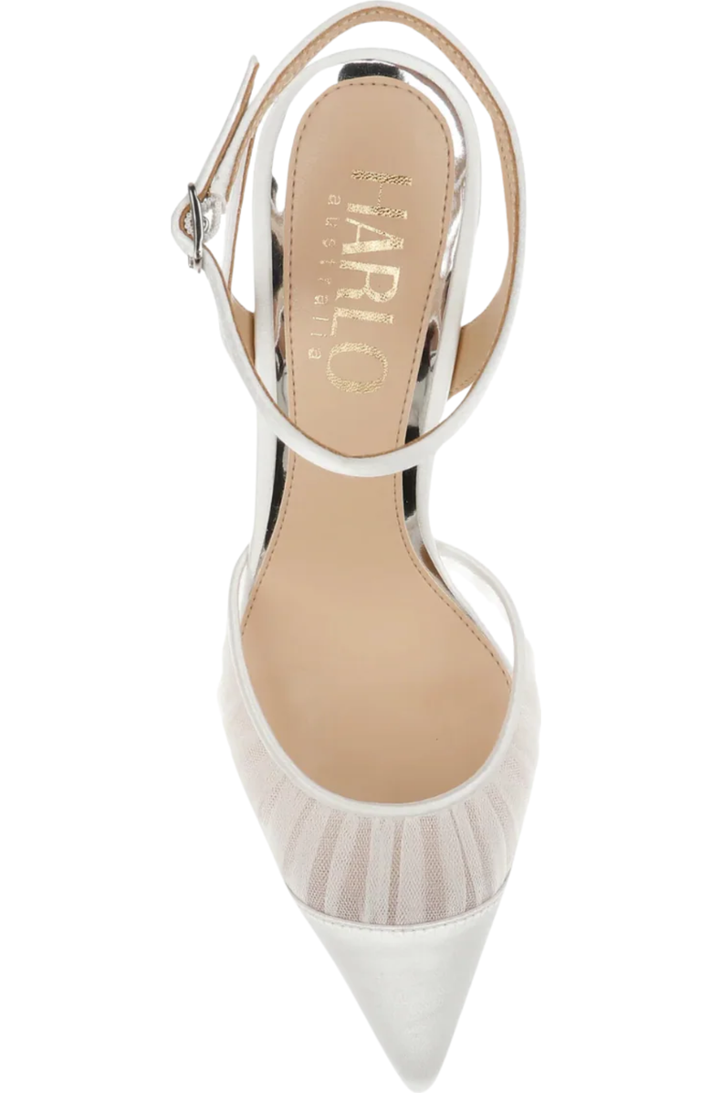 HARLO Chantelle Tulle Bridal Point, Alternate, color, Soft White Satin